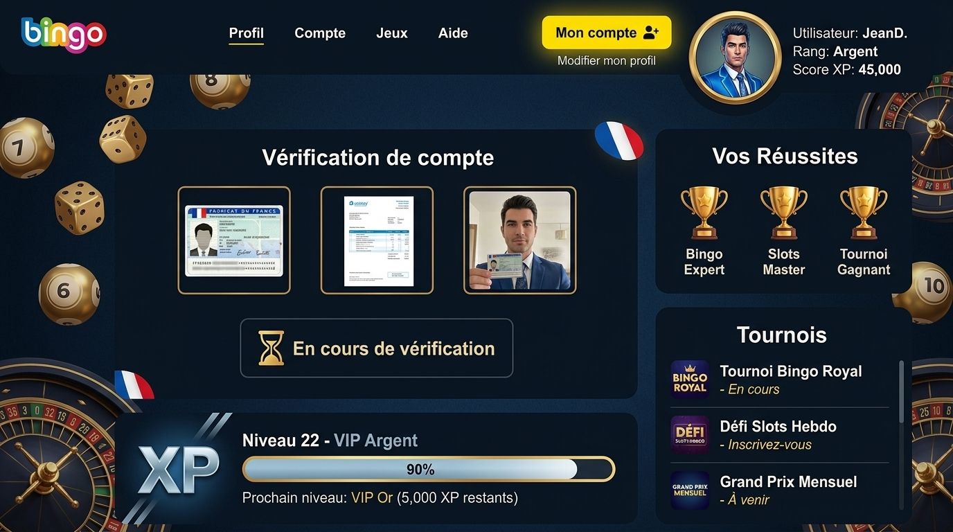 Utilisateur effectuant la vérification de son compte, documents à télécharger.