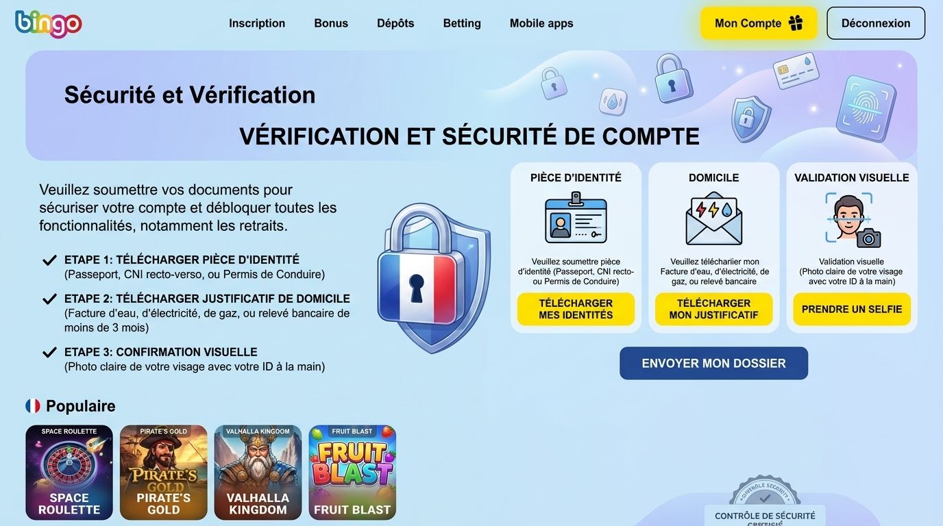 Illustration de vérification d’identité et de sécurité renforcée.