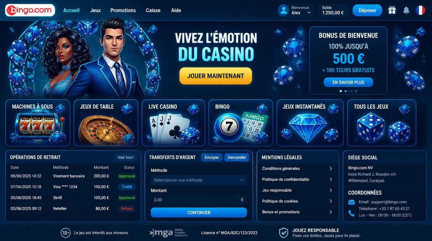 Opérateur transparent, retraits fiables affichés clairement pour la France